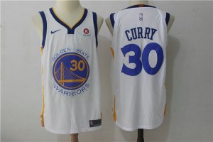 30 Curry Warriors 2017-18 Season Maillot Blanc